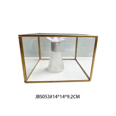 China Factory Cheap Price Jewelry Display and Organizer Square Geometric Glass Mini Greenhouse Container Factory or Wholesale Container for sale