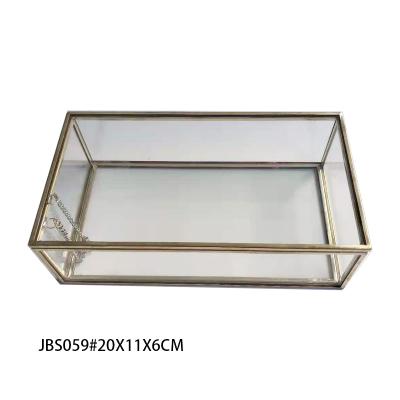 China Gorgeous High Quality Vintage Jewelry Display Boxes Eco Friendly Glass Organizers Large For Necklace for sale