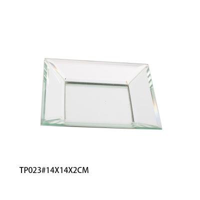 China Luxury And Fashion Square Collar Light Mirror Tray For Bedroom for sale