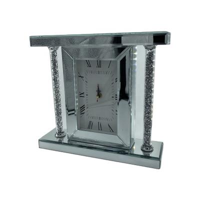 China Elegant Crystal Glass Clock Wall for sale