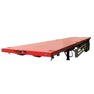 China Brand New China 2axle Dump Truck Trailer 20Feet 40 Feet Flat Bed Trailer Trucks For Sale for sale