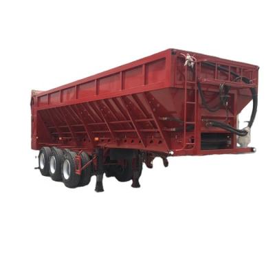 China Automatic Crawler Trailer Dump Truck Trailer Belt Floor Conveyor Walking Trailer for sale