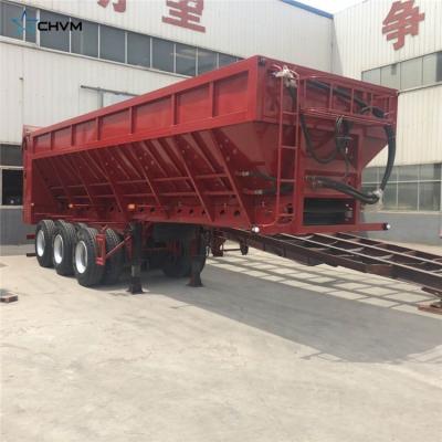 China Crawler Type Working Dump Truck Trailer Floor Dumping Semi Trailer Transport For Sands , Self Propelled Cobblestone for sale