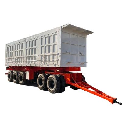 China 3 Axle Full Dump Trailer Truck Trailer with 2 Axle Dolly Front Lifting Dump Full Trailer for sale