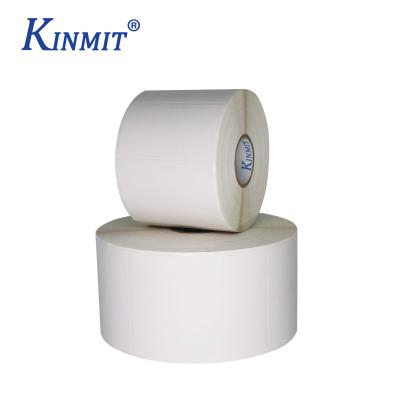 China Waterproof Portable Small Roll Three Render Heavy Duty Thermal Label Paper Labels Barcode Printer Direct Thermal Label Paper for sale