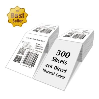 China Printable Thermal Sticker Blank Shipping Label Paper Roll  4x6 102mm*152mm for sale