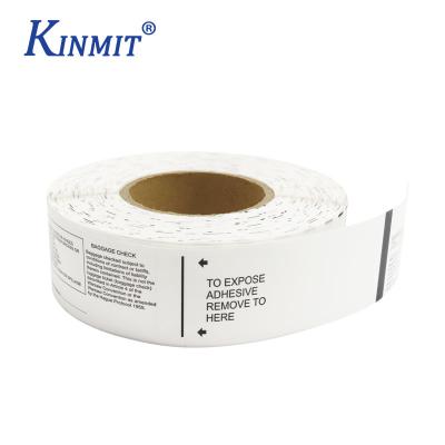 China Eco-Friendly Thermal Luggage Tags Airline Blank Thermal Adhesive Baggage  Kinmit for sale