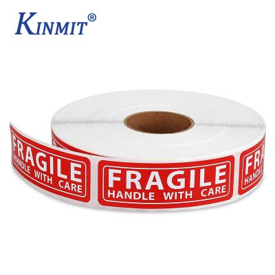 China 1*3 Inch Printable Labels 500 Per Roll Fragile Label Warning Sticker For Carton Packing HANDLE WITH CARE Fragile Label Sticker for sale