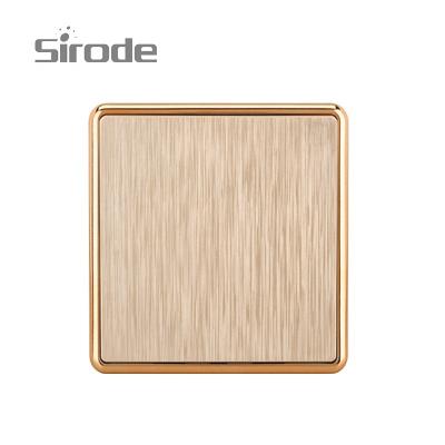 China Bestselling Sirode Designs British Standard 3 Band 1 Way Gold Color Attractive Series Easy Switch Gold Installation Home Decoration for sale