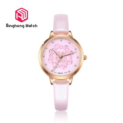 China De creatieve Holle Bloem nam Gouden Waterdicht Horloge, de Goud Geplateerde Horloges van Vrouwen toe Te koop