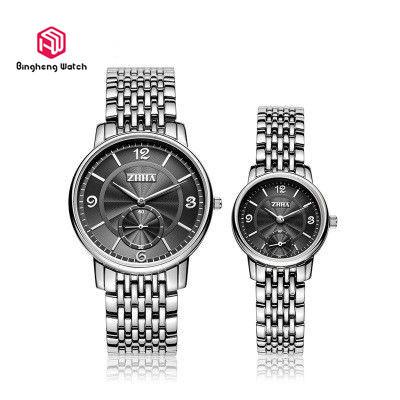 China Fashional Stainless Steel Luxury Watches , Business Gift Black Stainless Steel Watch for sale