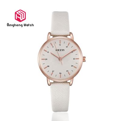 China Fashion Elegant Leather Strap Student Wrist Watch Lady Sample 27mm Dial for sale