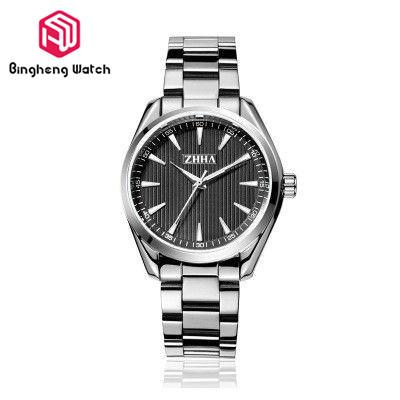 China Water Resistant Mens Metal Strap Watches , Black Stainless Steel Watch Mens for sale