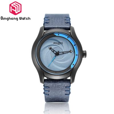 China Waterproof Leather Strap Wrist Watches Fahion Design Round Case Shape for sale