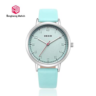 China Light Blue Girl Student Wrist Watch 3 Bar Water Resistant With Classical Pin Buckle for sale