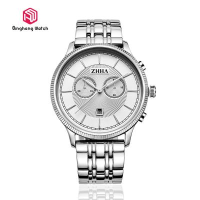 China Japanese Movt Mens Quartz Stainless Steel Watch , Elegant Couple Wrist Watch for sale