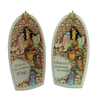 China Europe Home Decorations Religion Resin Nativity Set Resin Religious Statue Light Nativity for sale