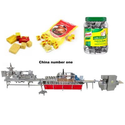 China Factory price chicken bouillon cube machine 10g 4g cheap sugar tablet cube packing machine with video for sale