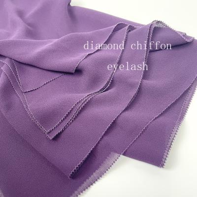 China Popular Premium Chiffon Shawl Crepe Diamond Cutstom Bubble Eyelash Cutstom Malaysia Shawl Muslim Hijab Scarves for sale