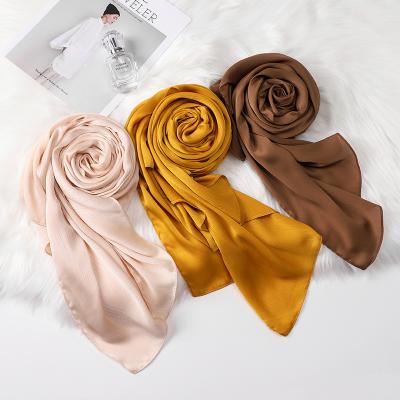 China New Arrivals Popular High Quality Shawl Bubble Satin Luxe Hijab For Malaysia for sale