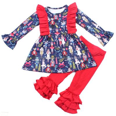 China Christmas Casual Kid's Fashion Clothes Set Long Sleeve Festival Teams 2 Piece Clothing Set For Toddlers for sale