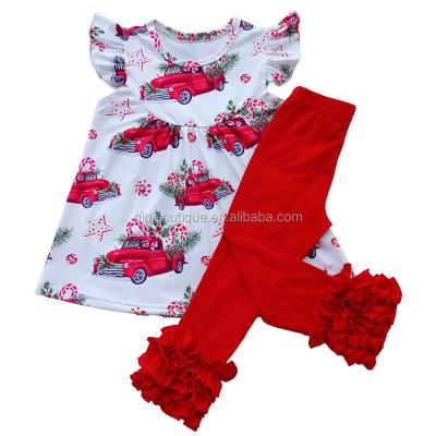 China Casual Boutique Kids Clothing Set Christmas Truck Kids Outfits Autumn Kid Pearl Dress With Panty Set for sale