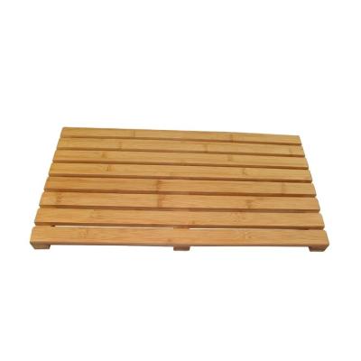 China Eco - Friendly Natural Non - Slip Bamboo Flooring Sustainable Bathroom Bath Drying Lined Mat for sale