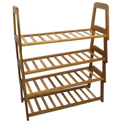 China 5 Tier Convertible Adjustable Bamboo Shoe Rack Rack for sale