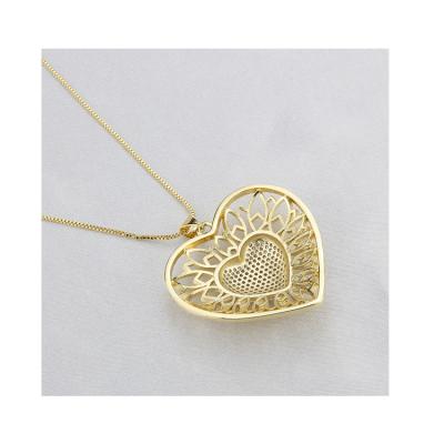 China Fashionable Heart Pendant Necklace Women's Wedding Party Jewelry Romantic Valentine's Day Gifts Direct Supply for sale