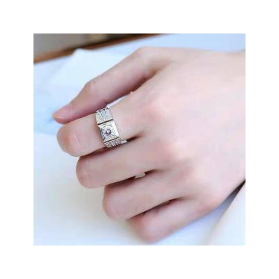 China CLASSIC Factory Price White Gold Couple Engagement Ring Hot Selling Adjustable Sterling Silver Rings for sale