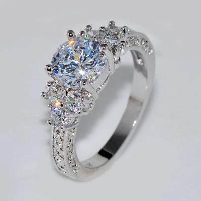 China Fashion CLASSIC Trend Eight Heart Eight Arrow Classy Cubic Zirconia Engagement Ring for sale