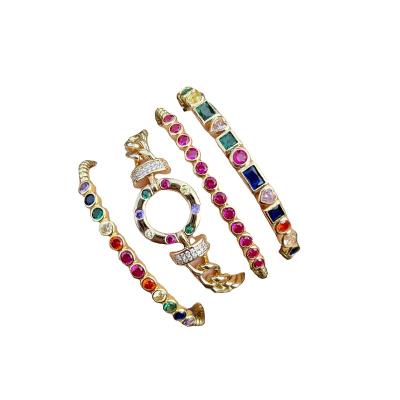 China Party Products Zircon Gifts New Arrival Luxury Jewelry Crystal Bracelets FASHIONABLE Colorful New Bracelet Design for sale