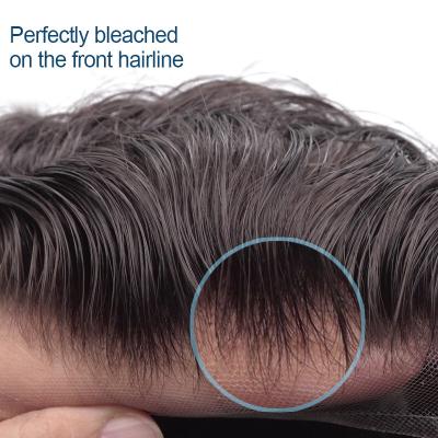 China Newtimeshair 100% Natural Invisible Lace Front Human Hair Hairline Hairpiece Systems With Long Lasting Thin Skin for sale