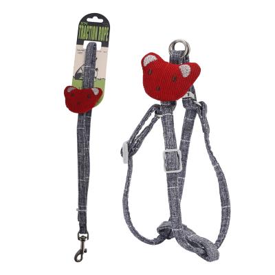 China Sustainable Pet Harness Bundle Adjustable Pet Collars Walk Harness Comfortable Pet Harness Vest for sale