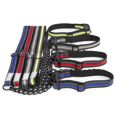 China Padded Large Pet Dog Travel Pet Traction Chain Padded Rope High Tensile Iron Adjustable Thoughtful Alloy Material for sale