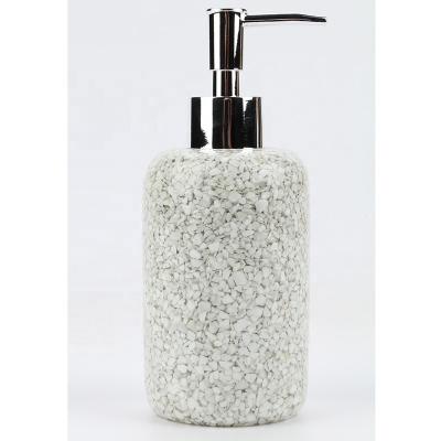 China Foam Mixed Stone Soap Dispenser Resin Hotel Soap Dispenser Lotion Bottle Home Bathroom Accessories for sale