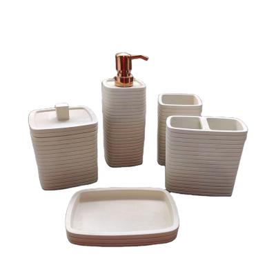 China Foam Soap Dispenser Polyresin Bathroom Accessories Surface Effect Soap Dispenser Pump Refill Two Tone Soap Pump Dispenser for sale