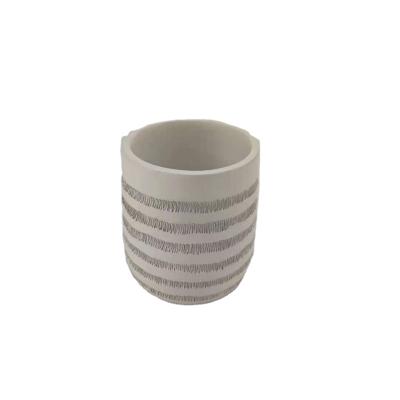 China Sustainable Simple Design Nordic Modern Line Carving Resin Resin Tumbler Hotel for sale