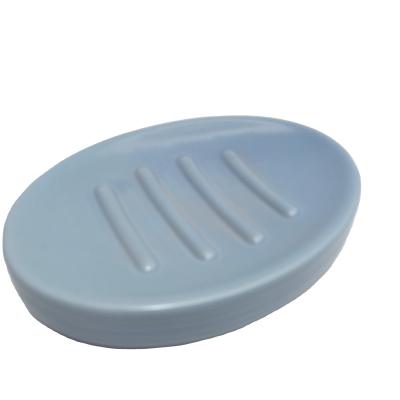 China Wholesale Modern Nordic Style Matte Sky Blue Hotel Home Ceramic Soap Dish for sale