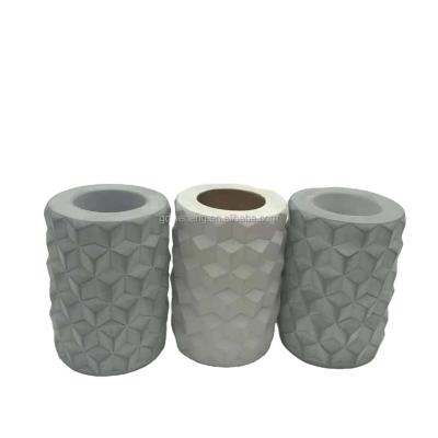 China Nordic Style White Unique Shape Viable Bulk Decorative Cement Other Candle Holders For Home Ornament Gift for sale