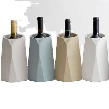 China Other Polygonal Concrete Simple Wine Rack Bottle Rack Wine Countertops Home Decor for sale