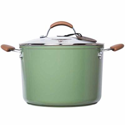 China Factory Sustainable Supply Attractive Price 22Cm Forged Aluminum Stock Pot Pan Cookware Casseroles With Tempered Glass Lid for sale