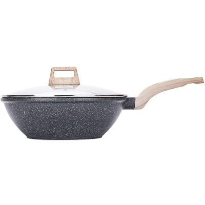 China Carote OEM Sustainable Chinese Wok Pan Aluminum Non Stick Cookware Set Frying Pan Kitchen Items Woks Cookingware for sale