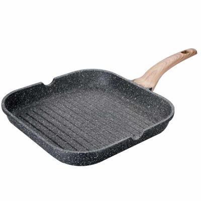 China Sustainable Breakfast Cookware Universal Nonstick Grill Pan With Pour Spouts for sale