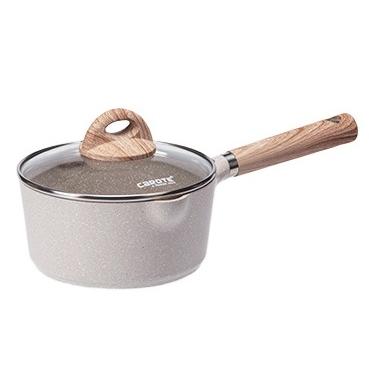 China Carote 18cm Viable Non-Stick Coating Milk Cooking Sauce Pan Die Cast Aluminum Soup Pot and Pot Stock Induction Aluminum Cookware for sale