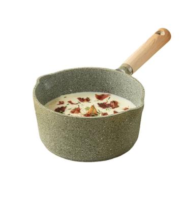 China Sustainable Carote Granite Stone Coating Nonstick Pan Cast Aluminum Milk Cooking Pot With Sauce for sale