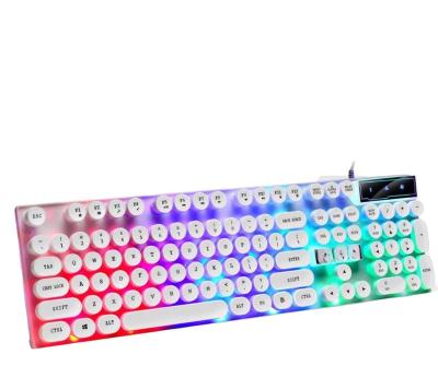 China Waterproof Comfortable Punk Round Luminous Mechanical Feeling GTX300 Keytop Keyboard and Mouse Set Feel Mechanical Computer Games Keyboard and Mouse Set for sale