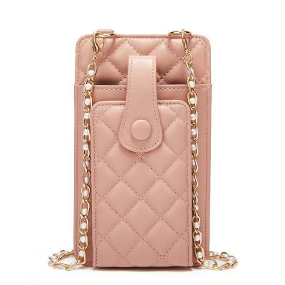 China New Fashion Simplicity Trend Multifunctional Embroidered Shoulder Chain Purse Card Bag Cross-body Single Women's Mobile Phone Bag Small for sale