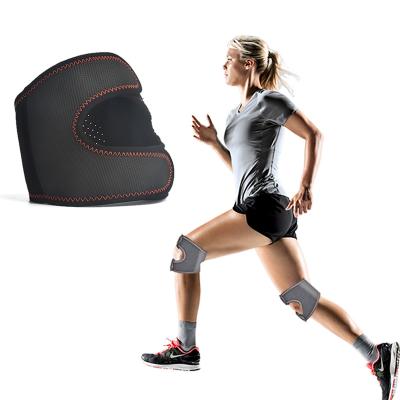 China Sports Safty Custom Logo Exercise Sports Outdoor Leg Wraps Patella Pad Gym Power Knee Support Brace Lifting Knee Pads for sale