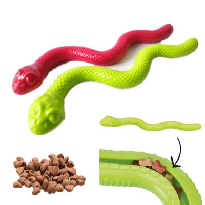 China Wholesale Custom Viable Unique Squeaky Snake Shape Amazon Dog Treat Chew Toy Eco-Friendly Natural Dog Toys for sale